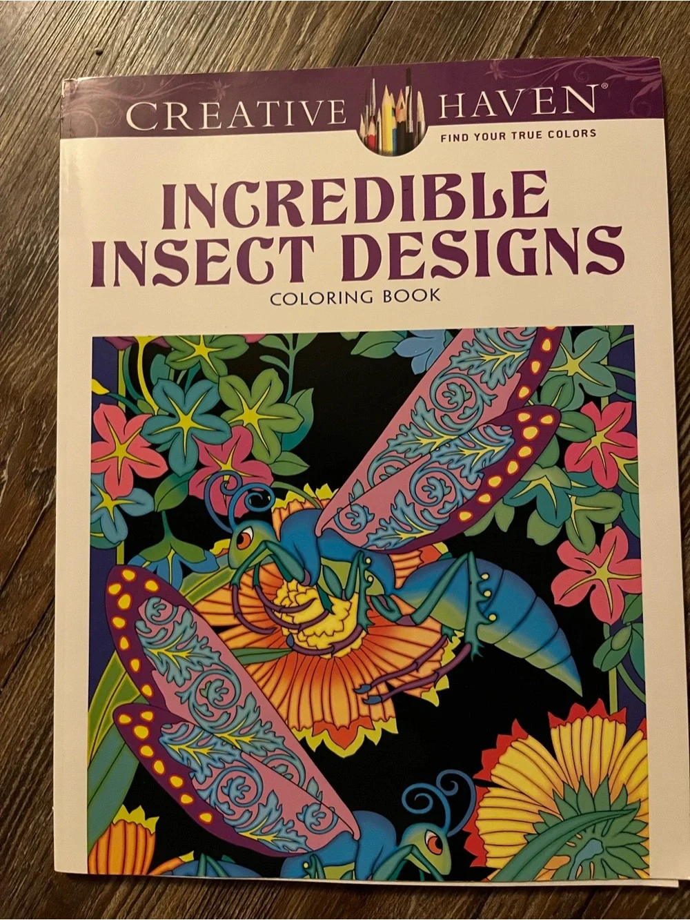Incredible Insect Designs Coloring Book - Purple & Multicolor